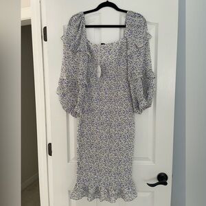 Petal & Pup Leia Dress - White/Blue